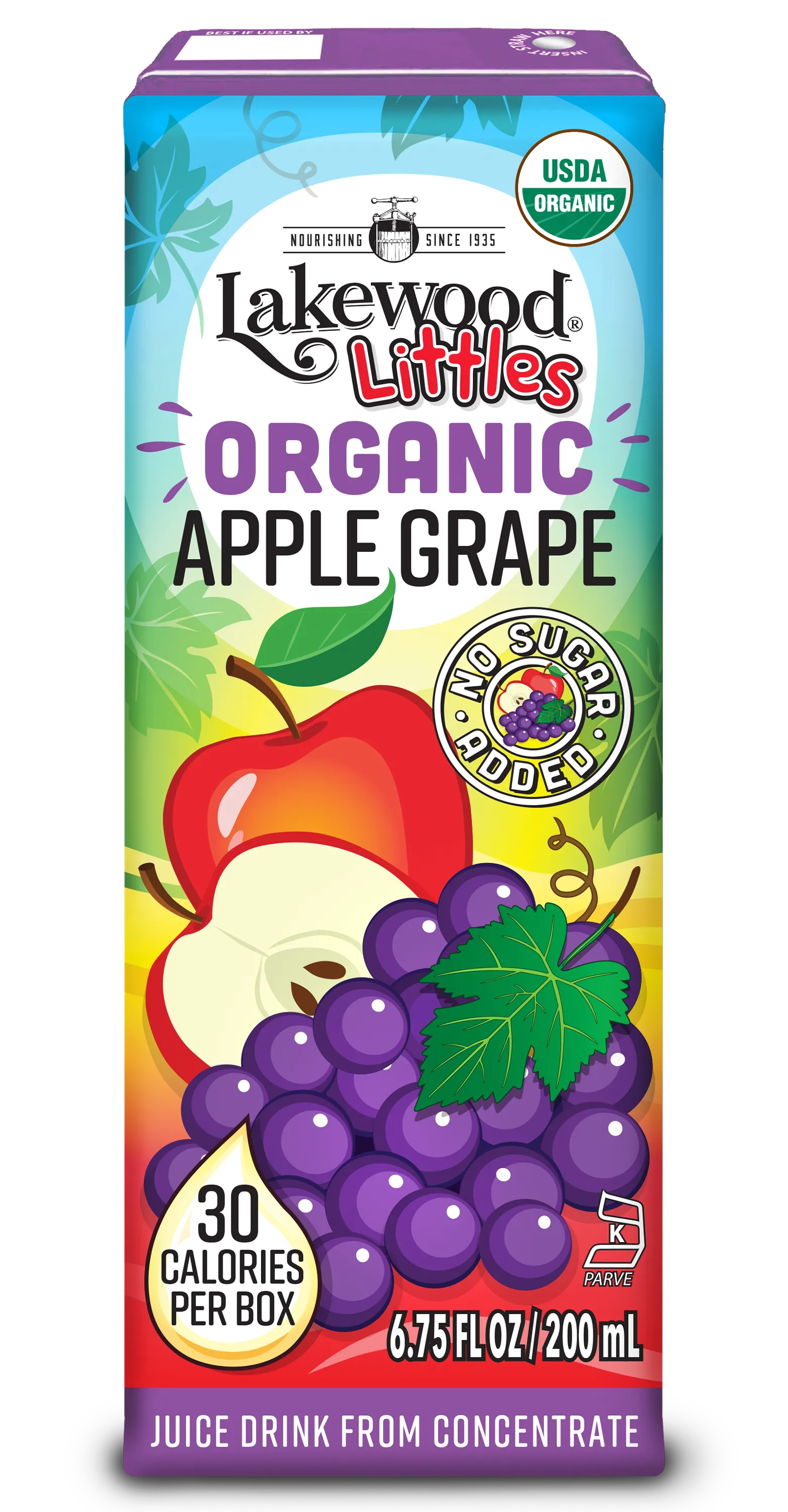 Lakewood Littles Organic Apple Grape Juice Boxes