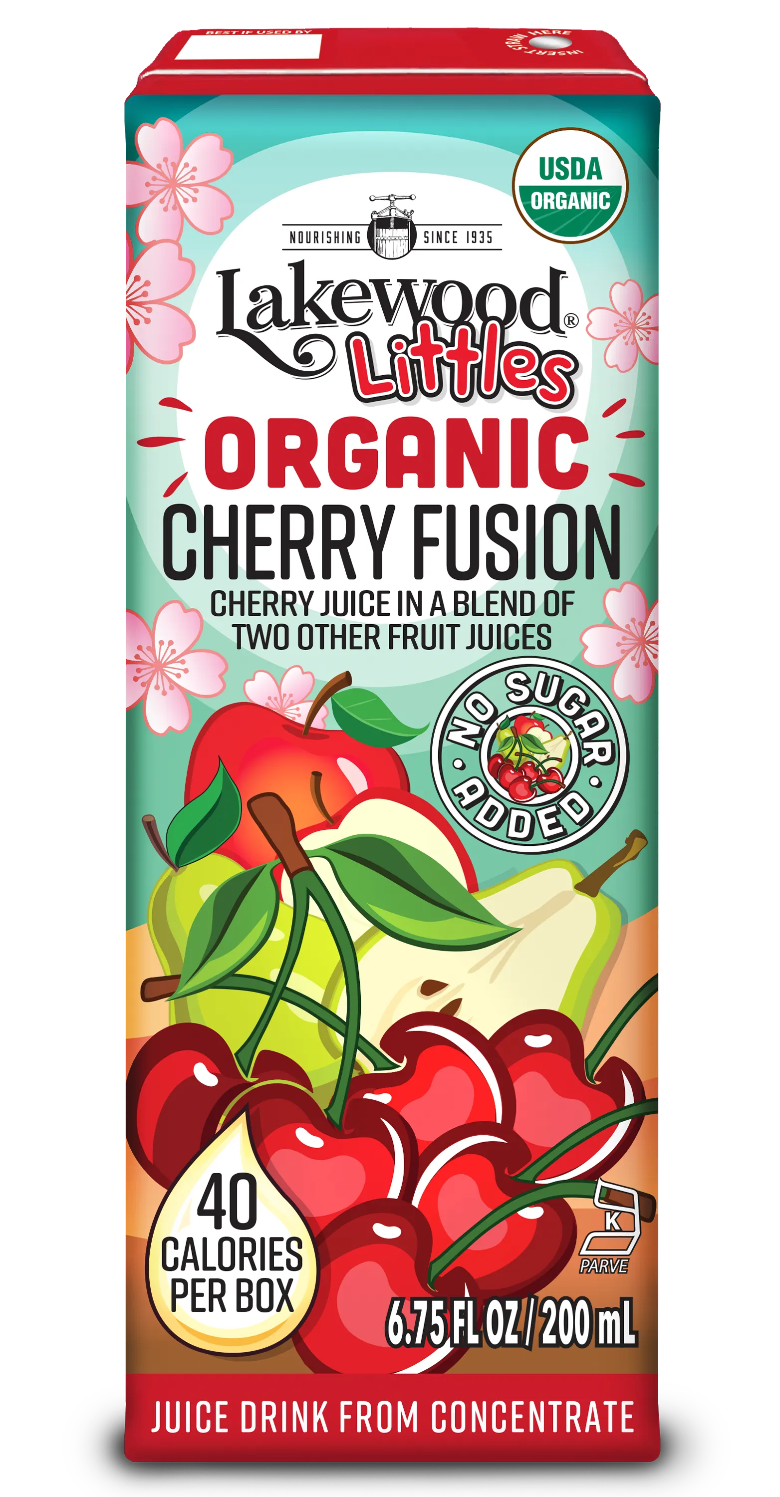 Lakewood Littles Organic Cherry Fusion Juice Boxes