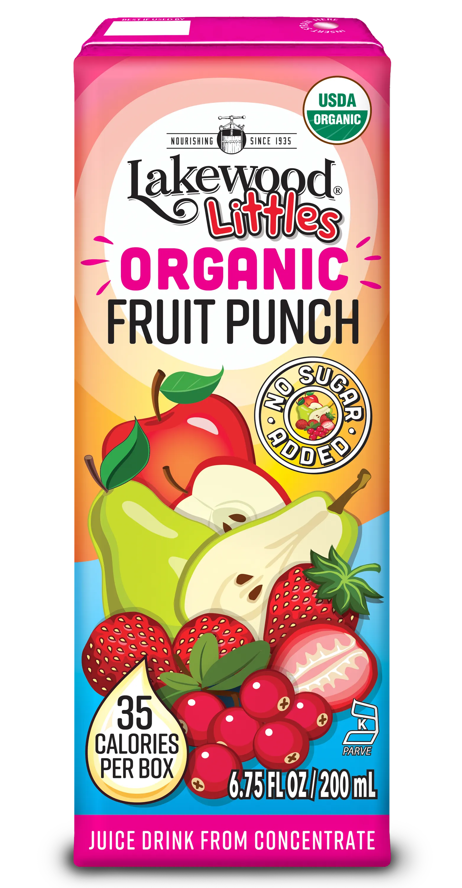 Lakewood Littles Organic Fruit Punch Juice Boxes